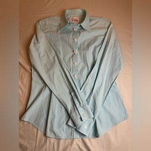 COPY - Lilly Pulitzer Aqua Oxford Button Down Shirt Size 6 - White tag